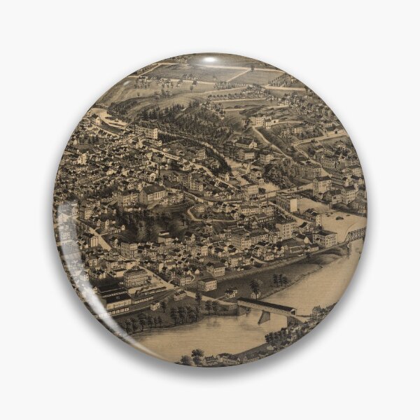 Item preview, Vintage Sherbrooke Queubec Canada Map (1881) designed and sold by BravuraMedia.