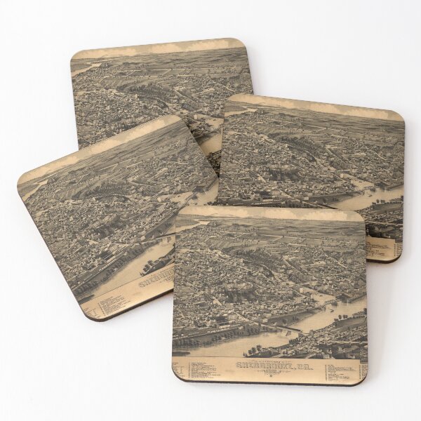 Item preview, Vintage Sherbrooke Queubec Canada Map (1881) designed and sold by BravuraMedia.