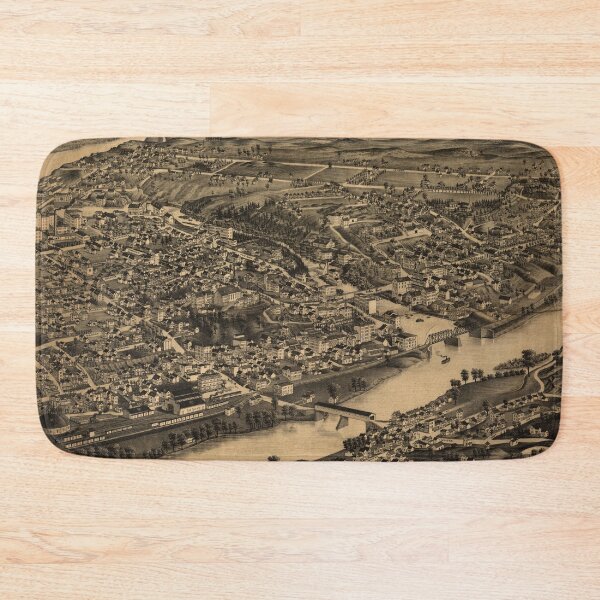 Item preview, Vintage Sherbrooke Queubec Canada Map (1881) designed and sold by BravuraMedia.