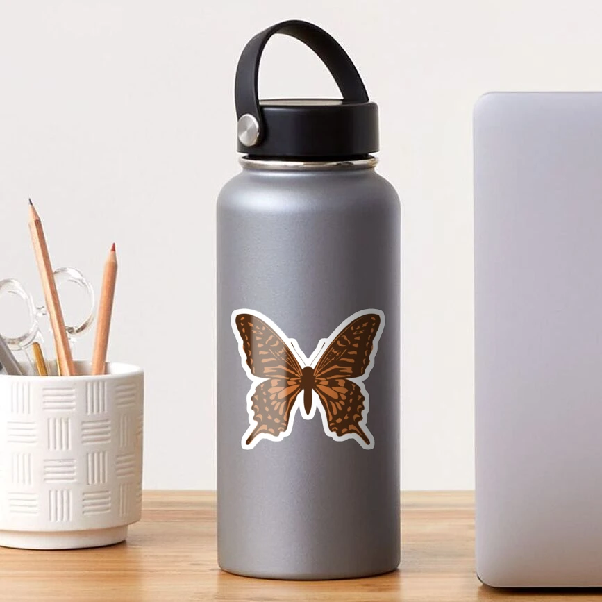 Mie Makes Brown Butterfly Sticker, Trendy Sticker, Sticker for Laptop,  Sticker for Waterbottle, Sticker for Hydroflask, Unique Butterfly