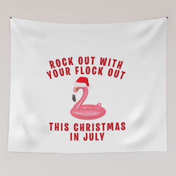 Item preview, Rock Out With Your Flock Out funny Christmas in July Flamingo designed and sold by AmadaLevile.