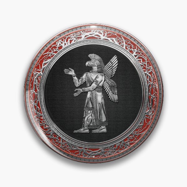 Item preview, Sumerian Deities - Silver God Ninurta over Red Velvet designed and sold by Serge Averbukh Art Studio.