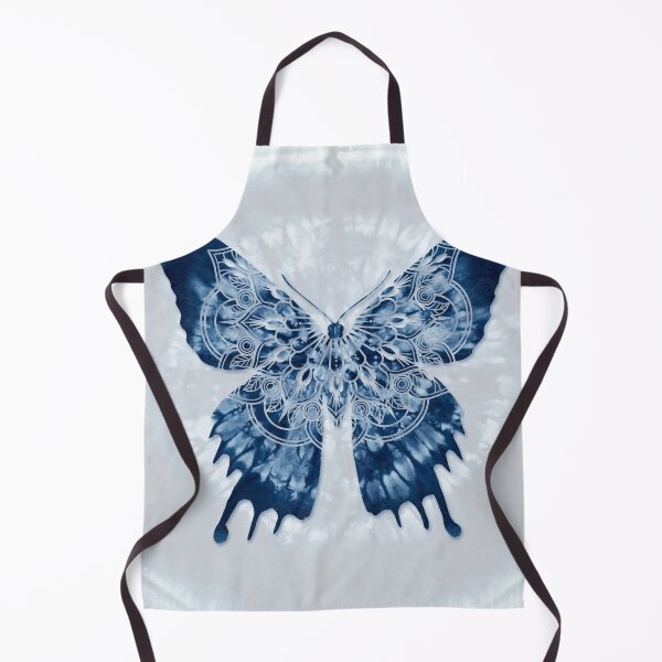 Item preview, Indigo blue boho tie dye batik mandala butterfly designed and sold by Glimmersmith.