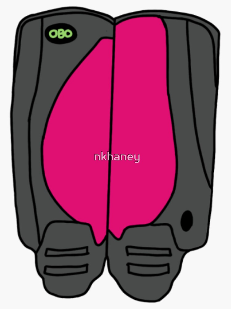 "OBO goalie pads" Sticker by nkhaney Redbubble
