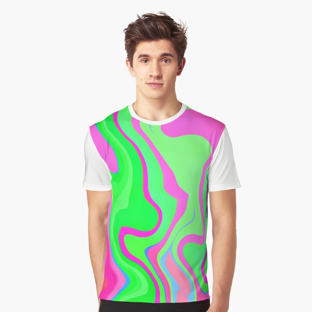 Neon Swirl Pattern - Pink and Lime
