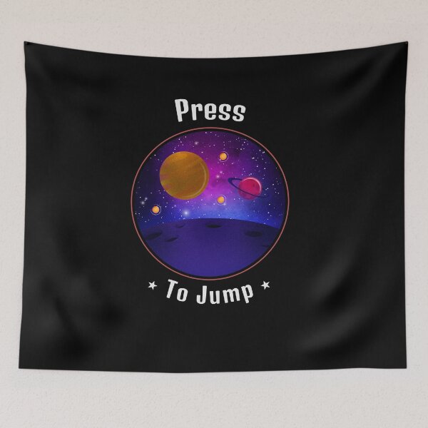 Item preview, Press space to jump, fun gaming design designed and sold by JonahGoebel.