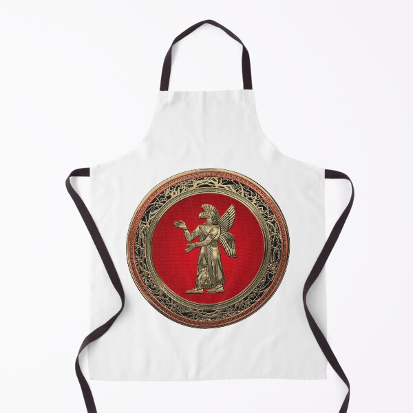 Item preview, Sumerian Deities - Gold God Ninurta over White Leather designed and sold by Serge Averbukh Art Studio.