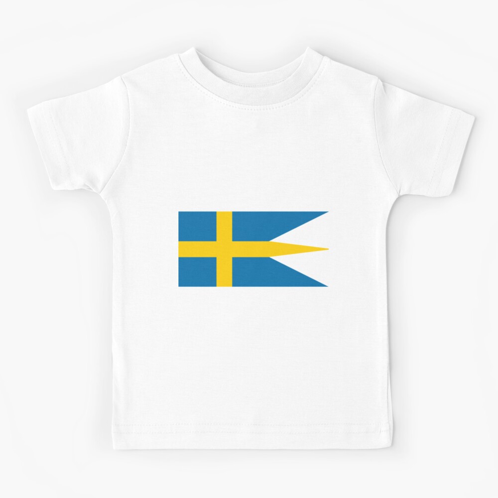 black-accurate-historical-flag-of-sweden-kids-t-shirt-by-aidanmdesigns-redbubble