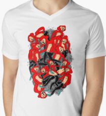 City hipster monkey Men's V-Neck T-Shirt