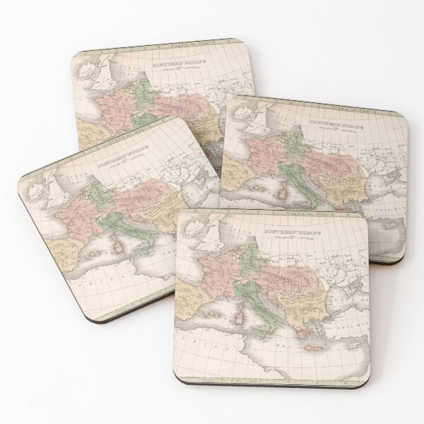 Item preview, Vintage Map of Southern Europe (1838) designed and sold by BravuraMedia.
