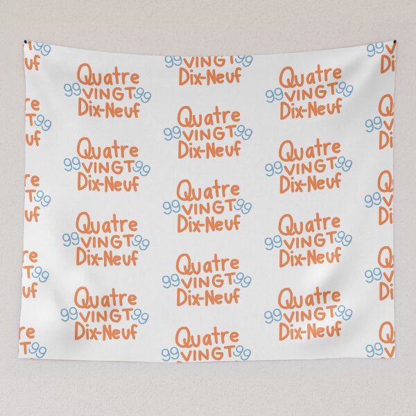 Item preview, Quatre-Vingt Dix-Neuf: Ninety-Nine (99) in French designed and sold by laladoodles.