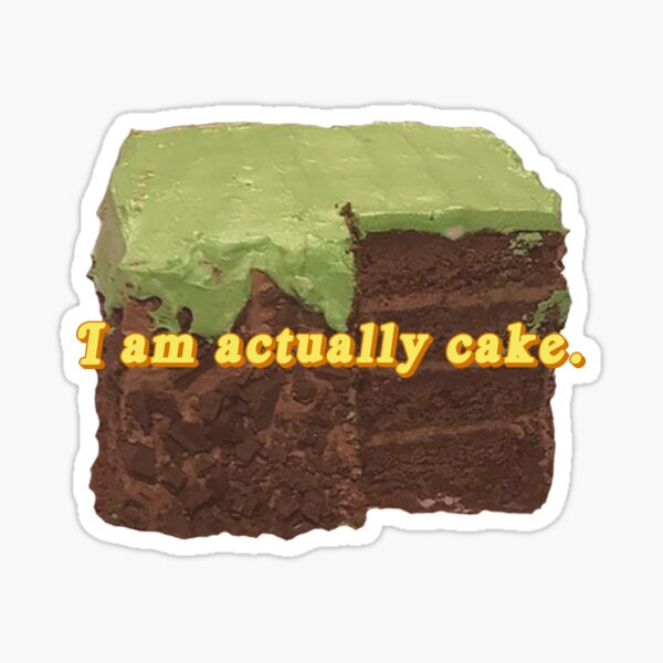 Minecraft Cake Stickers Redbubble - roblox poison cake google search roblox cake birthdays