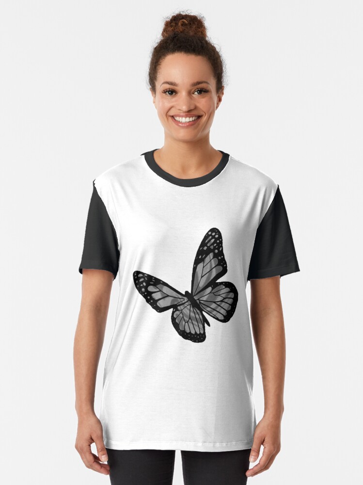 grey butterfly shirt