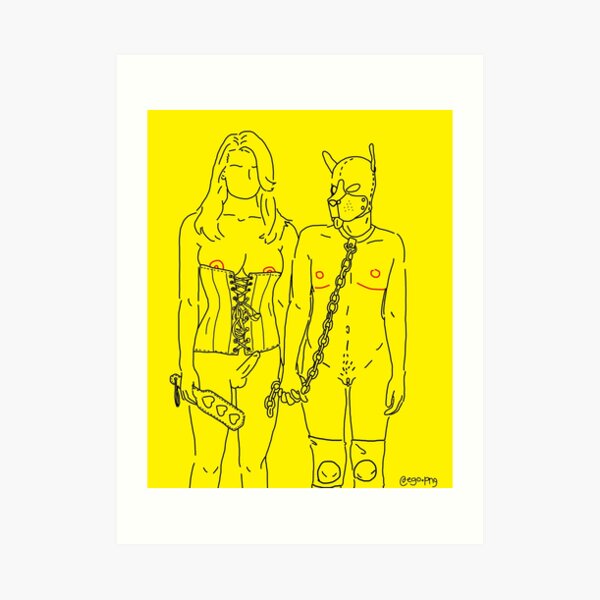 PUPPY & MISTRESS Art Print