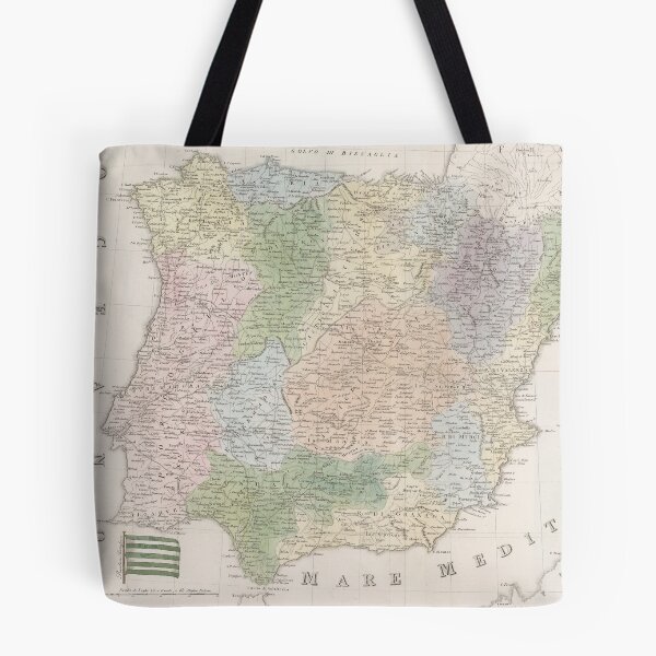 Item preview, Vintage Map of Spain (1842) designed and sold by BravuraMedia.