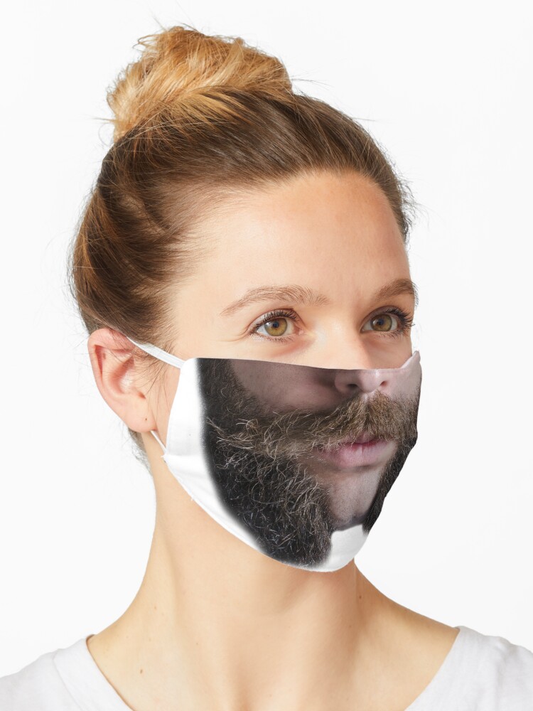 Friendly Mutton Chops Mask By Paintedarrow Redbubble