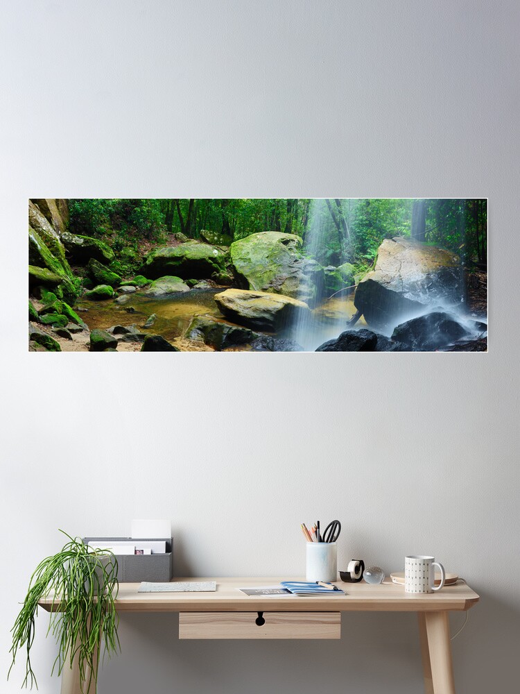 Thumbnail 2 of 3, Poster, Horseshoe Falls, Hazelbrook, New South Wales, Australia designed and sold by Chockstone.