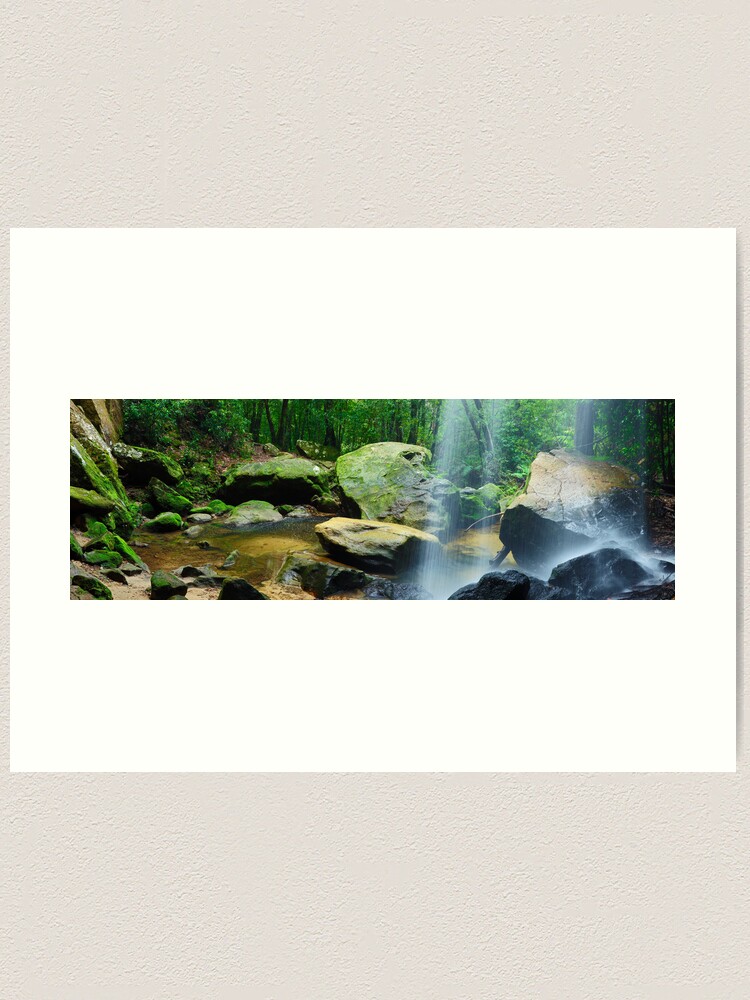 Thumbnail 1 of 3, Art Print, Horseshoe Falls, Hazelbrook, New South Wales, Australia designed and sold by Chockstone.