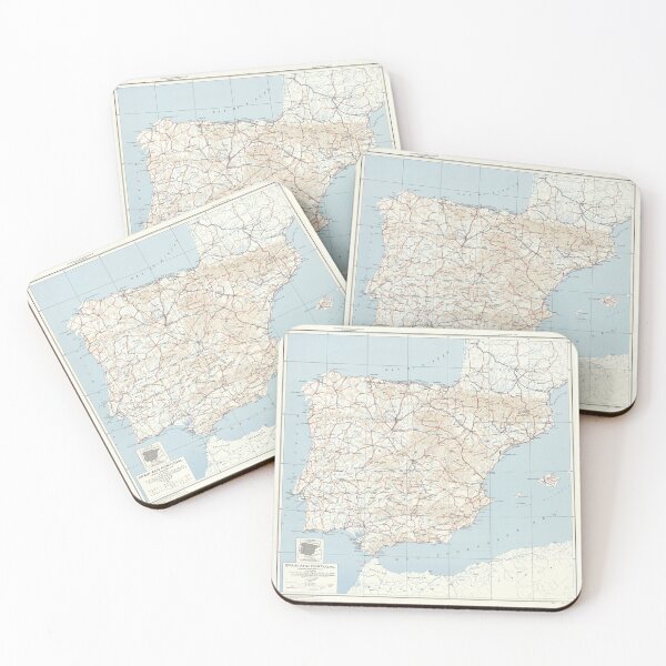 Item preview, Vintage Map of Spain & Portugal (1943) designed and sold by BravuraMedia.