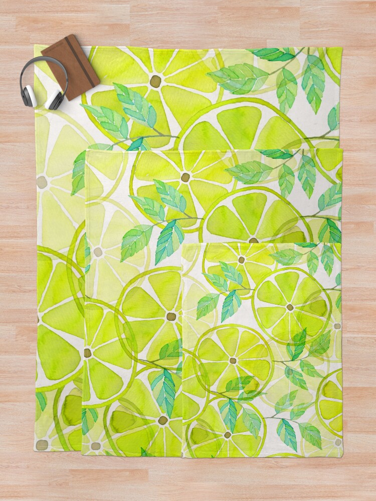 Thumbnail 5 of 6, Throw Blanket, lemon designed and sold by RanitasArt.