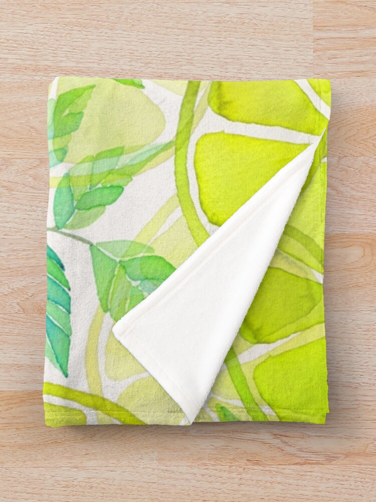 Thumbnail 3 of 6, Throw Blanket, lemon designed and sold by RanitasArt.