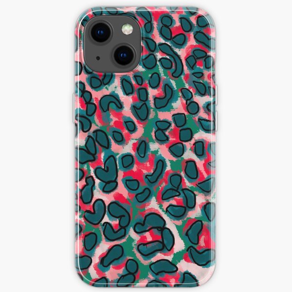 Green Leopard Print iPhone Soft Case