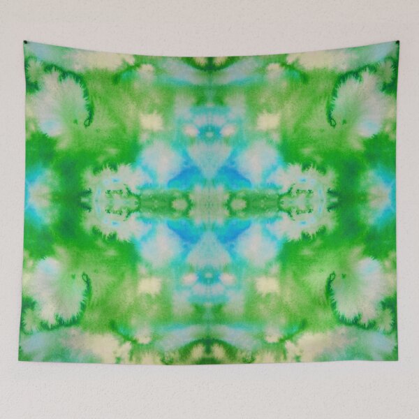 Item preview, Blue Green Batik Tie dye pattern mask, t-shirt V3 designed and sold by blastshmucks.