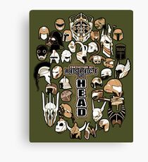 Helmets of fandom - respect the head! Canvas Print