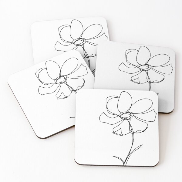 Item preview, flower line art designed and sold by Joyce Song.