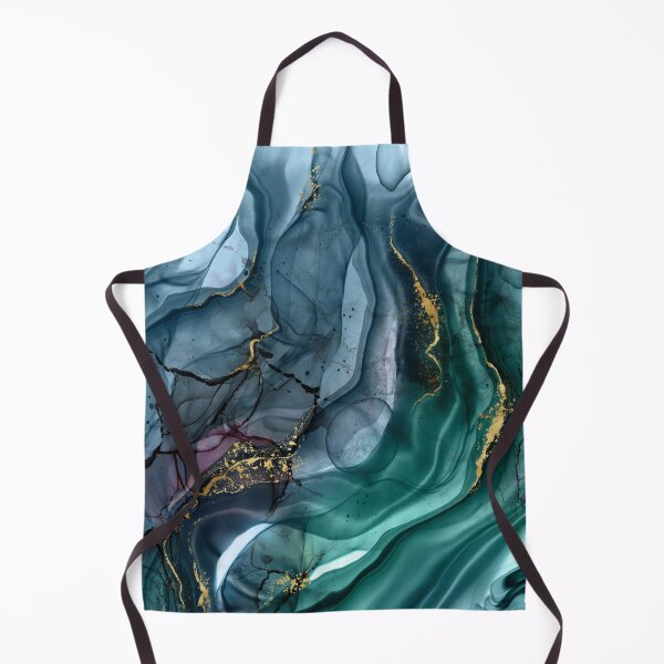 Item preview, Mermaid Ink Splashes in Green with Gold Detail designed and sold by WisdomInspired.