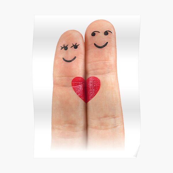 Wandbilder Heart Finger Redbubble
