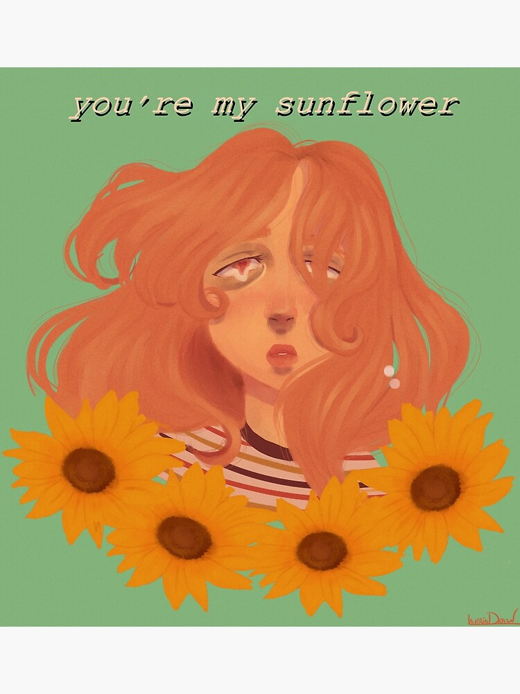 "Sunflower aesthetic" Art Print for Sale by LaurainDraw Redbubble