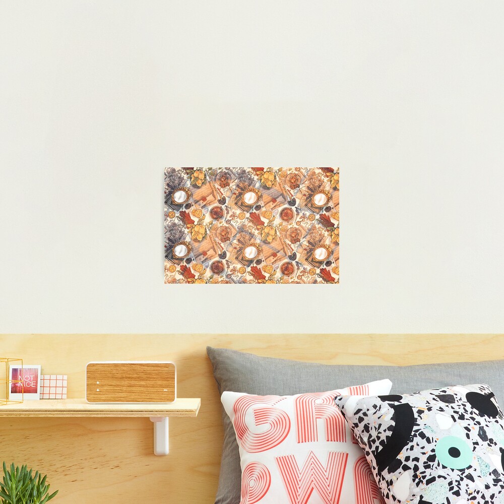 Messy Vintage Desk Pattern Photographic Print