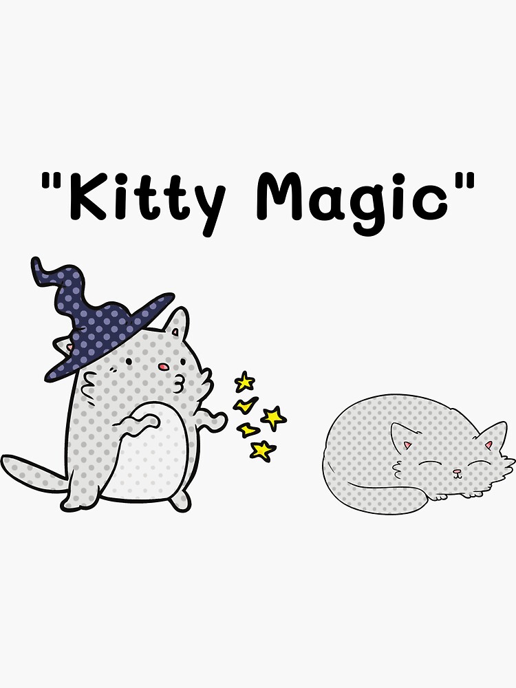 "Kitty Magic " Sticker for Sale by FLHeifer Redbubble