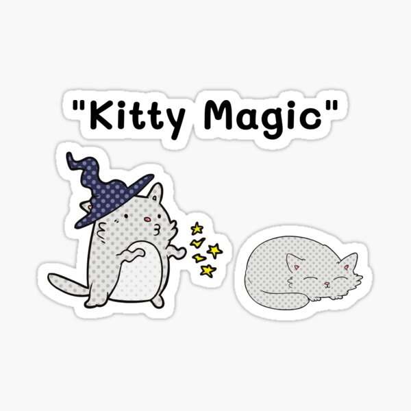 Gatito mágico Pegatina