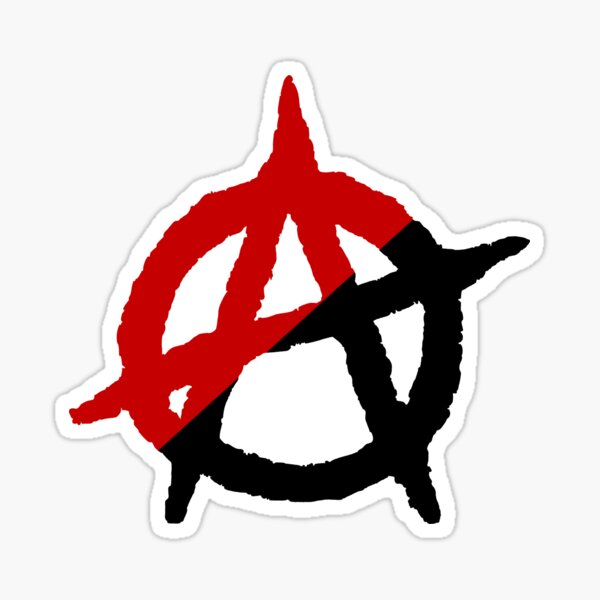 Vista previa del artículo con la obra «Símbolo del anarcocomunismo», diseñado y vendido por tsfea.