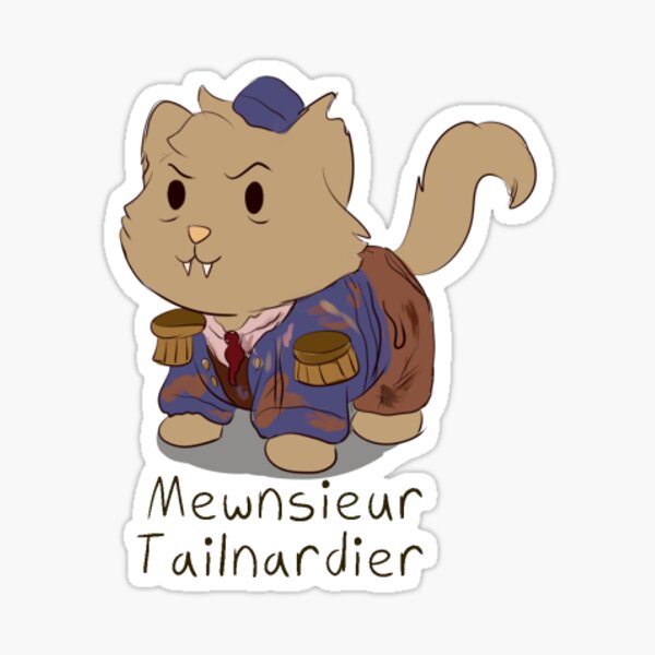 Artikel-Vorschau von Monsieur Thenardier Katze Wortspiel, designt und verkauft von MellowArtStuff.