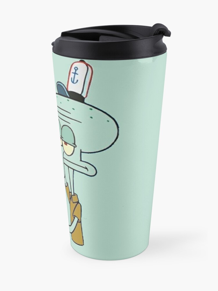 Coffee Squidward Travel Mug By Coffeentequila Redbubble