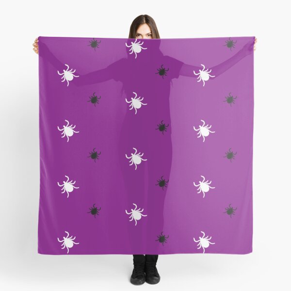 Purple and Black Tick Scarf Scarf