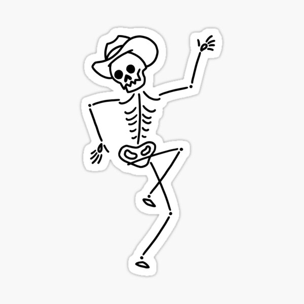 Item preview, cowboy skeleton designed and sold by nicolebbailey.