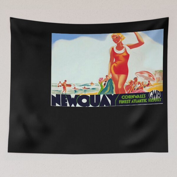 Item preview, Railway Poster Newquay designed and sold by stickart-marek.