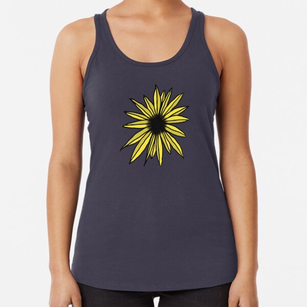 Yellow Flower Racerback Tank Top