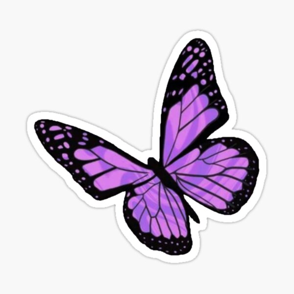 Purpleviolet Aesthetic Butterfly Sticker For Sale By Flareapparel Redbubble 3595