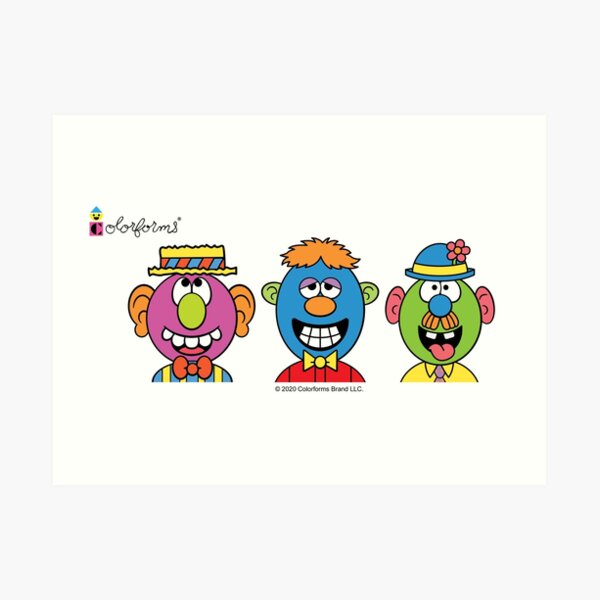 Colorforms Silly Faces Art Print