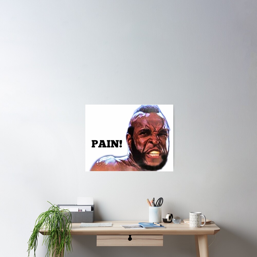 Artistic poster of Clubber Lang from Rocky III, highlighting the theme of pain