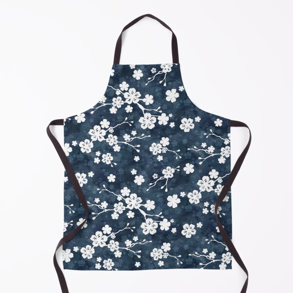 Item preview, Navy and white cherry blossom pattern designed and sold by adenaJ.