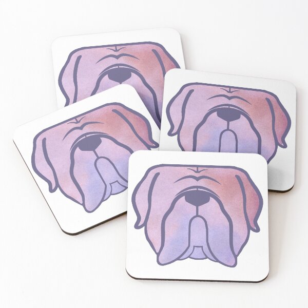 Artikelvorschau, Mastiff in lila Aquarellen - Mastiff Gesicht - Mastiff Geschenke - Mastiff Shirt - Mastiff Silhouette entworfen und verkauft von smooshfaceutd.