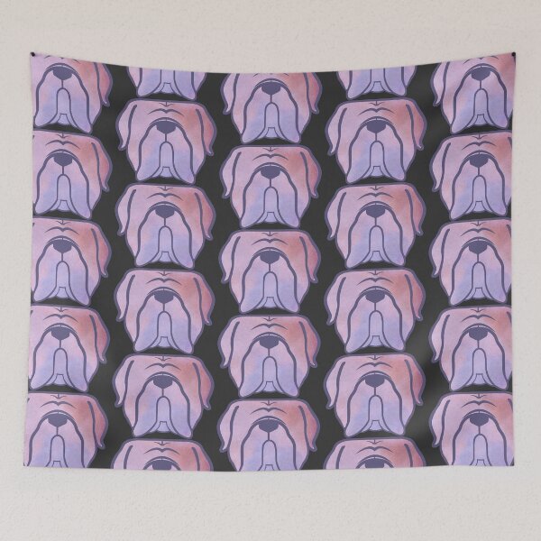 Artikelvorschau, Mastiff in lila Aquarellen - Mastiff Gesicht - Mastiff Geschenke - Mastiff Shirt - Mastiff Silhouette entworfen und verkauft von smooshfaceutd.