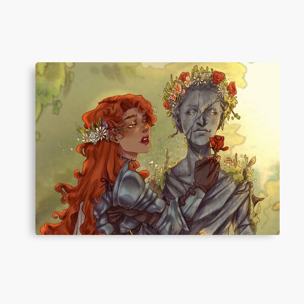 My Pygmalion, Knight falls in love with a statue Canvas Print