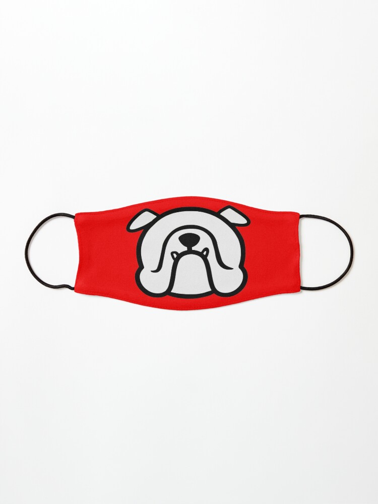 English Bulldog face silhouette - Bully dog breed bias - red and black  Sticker for Sale by smooshfaceutd